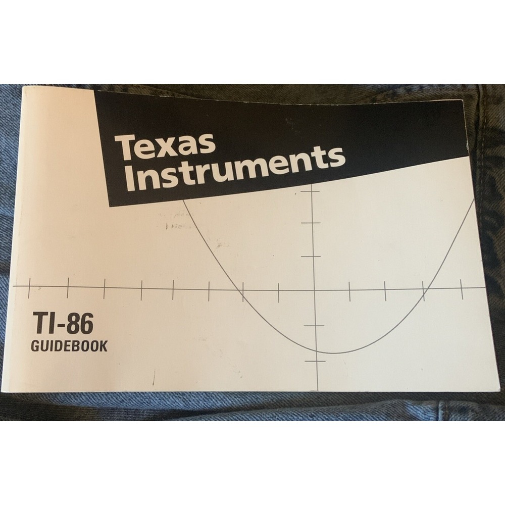 TI-86 Guidebook Manual Texas Instruments Graphing Calculator User Booklet